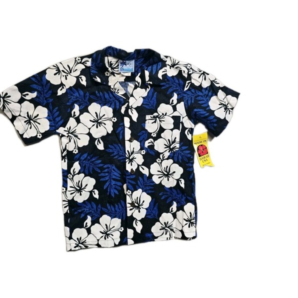 RJC Boy's Button Up Shirt 6 Floral Blue‎